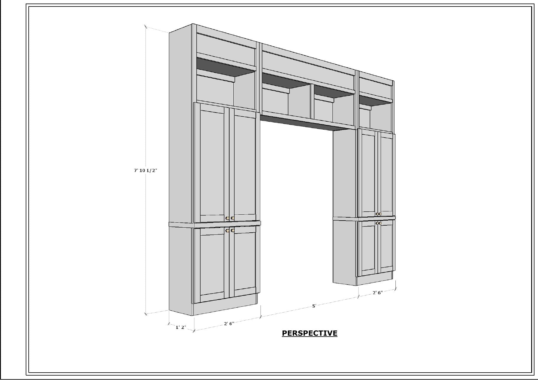 Dimensioned drawing set for the piano built-in project